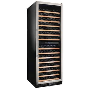 166-Bottle Dual Zone Built in Wine Cooler in Stainless
