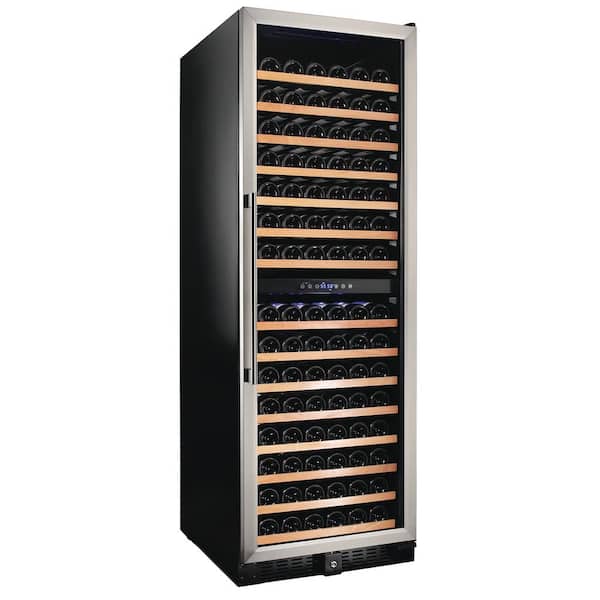 Smith & Hanks 166-Bottle Dual Zone Built in Wine Cooler in Stainless