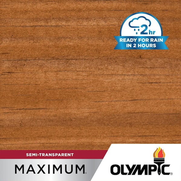 Olympic Maximum 5 gal. ST-2023 Rustic Cedar Semi-Transparent Exterior Stain and Sealer in One Low VOC