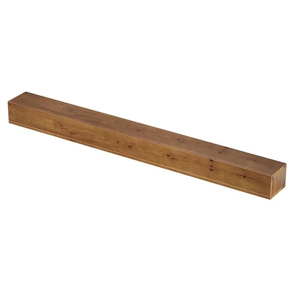 BYBLIGHT 74.8 in. W x 8.26 in. D Shelf Rustic Brown Wood Rectangle