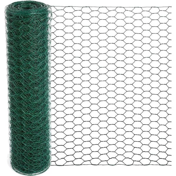 15.7 in. x 157 in. Green Floral Chicken Wire Mesh for Crafts and Garden Protection