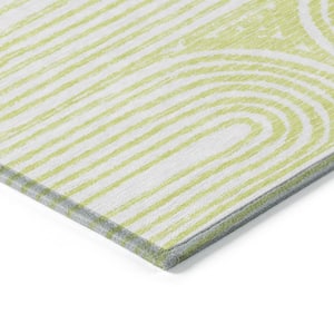 Chantille ACN540 Green 8 ft. x 8 ft. Round Machine Washable Indoor/Outdoor Geometric Area Rug