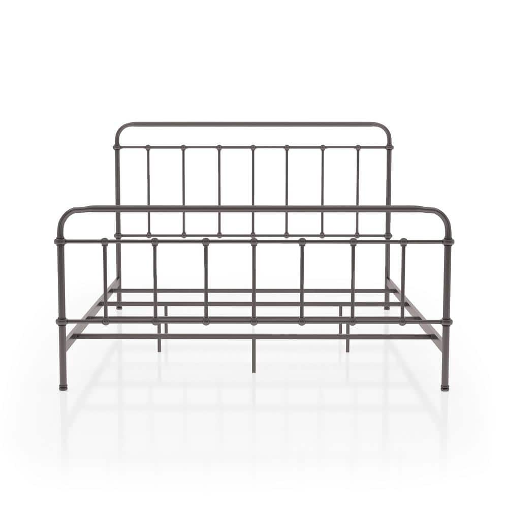 Furniture of America Karminia Dark Bronze King Metal Panel Bed -  IDF-7701GM-EK