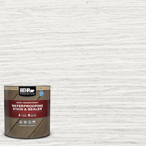 1 qt. #ST-210 Ultra Pure White Semi-Transparent Waterproofing Exterior Wood Stain and Sealer