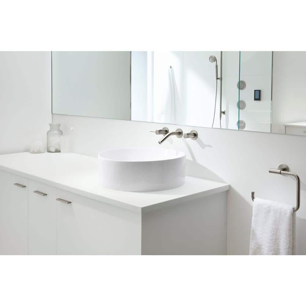 White Ceramic Round Above-Counter Vessel Sink