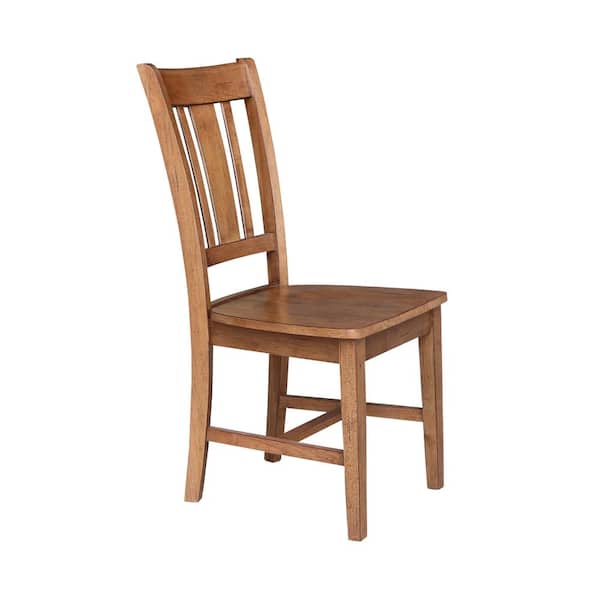 San Remo Distressed Oak Solid Wood Dining Side Chair (Set of 2)