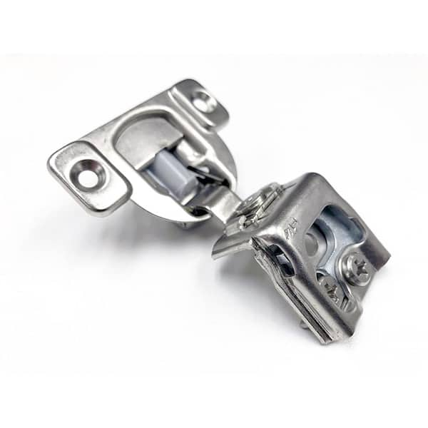 Everbilt 2.3 in. x 3 in. Nickel 105-Degree 1-1/4 in. Overlay Soft Close Face Frame Hinge (40-Pack)