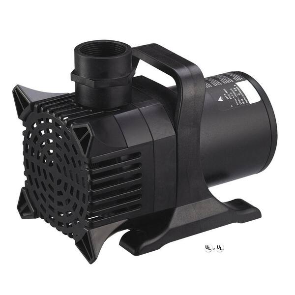 Algreen Maxflo 9,000 - 2,500 GPH Pond and Waterfall Pump for Water Gardening