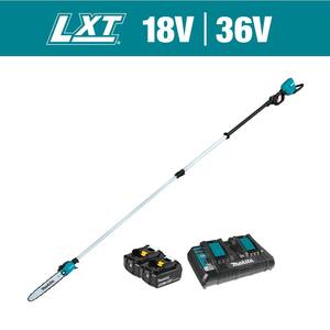  Makita XCU08PT - Kit de motosierra de cadena con mango superior  de 14 pulgadas, sin escobillas de iones de litio (5.0 Ah) 18 V X2 (36 V),  color verde azulado : Patio, Césped y Jardín