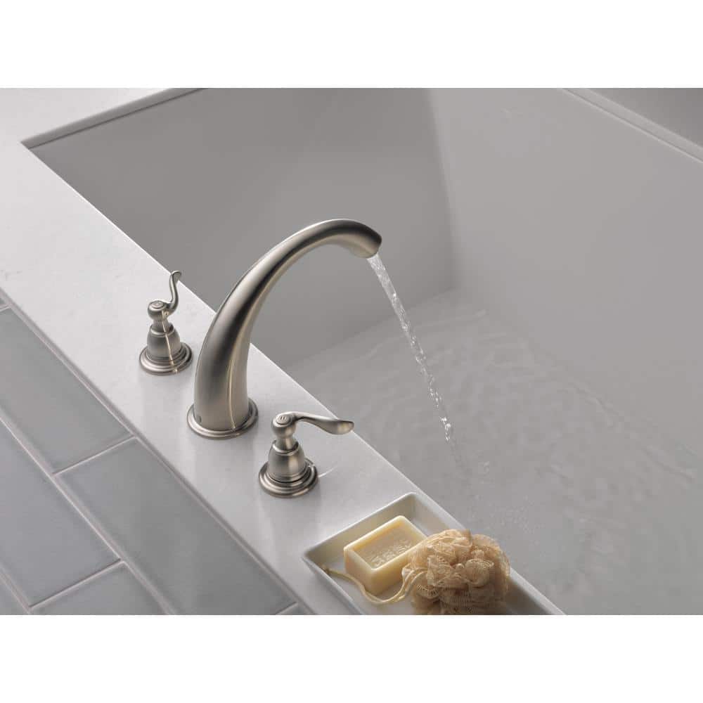 Elegant 16" Stainless Steel Classic Widespread Deck Mounted Faucet