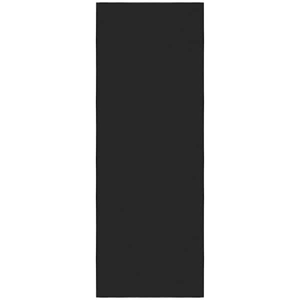 Basics Collection Non-Slip Rubberback Modern Solid Design 2x6 Indoor Runner Rug, 2 ft. 2 in. x 6 ft., Black