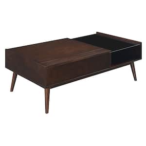 Morgan 48 in. Espresso Large Rectangle Wood Coffee Table with Lift Top