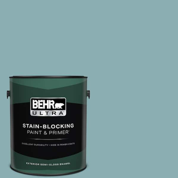 BEHR ULTRA 1 gal. #510F-4 Bon Voyage Semi-Gloss Enamel Exterior Paint & Primer