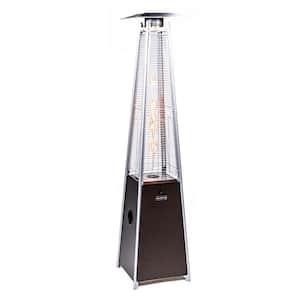 Outdoor 40,000 BTU Brown Propane Heater, Steel Pyramid Flame Heater