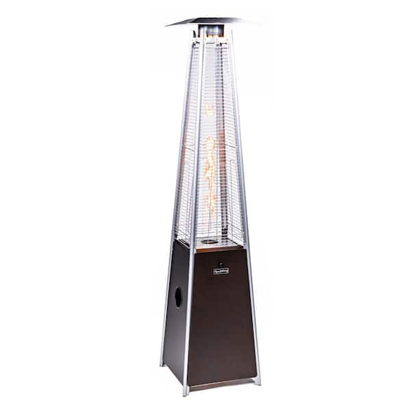 Hooure Outdoor 40,000 BTU Brown Propane Heater, Steel Pyramid Flame Heater
