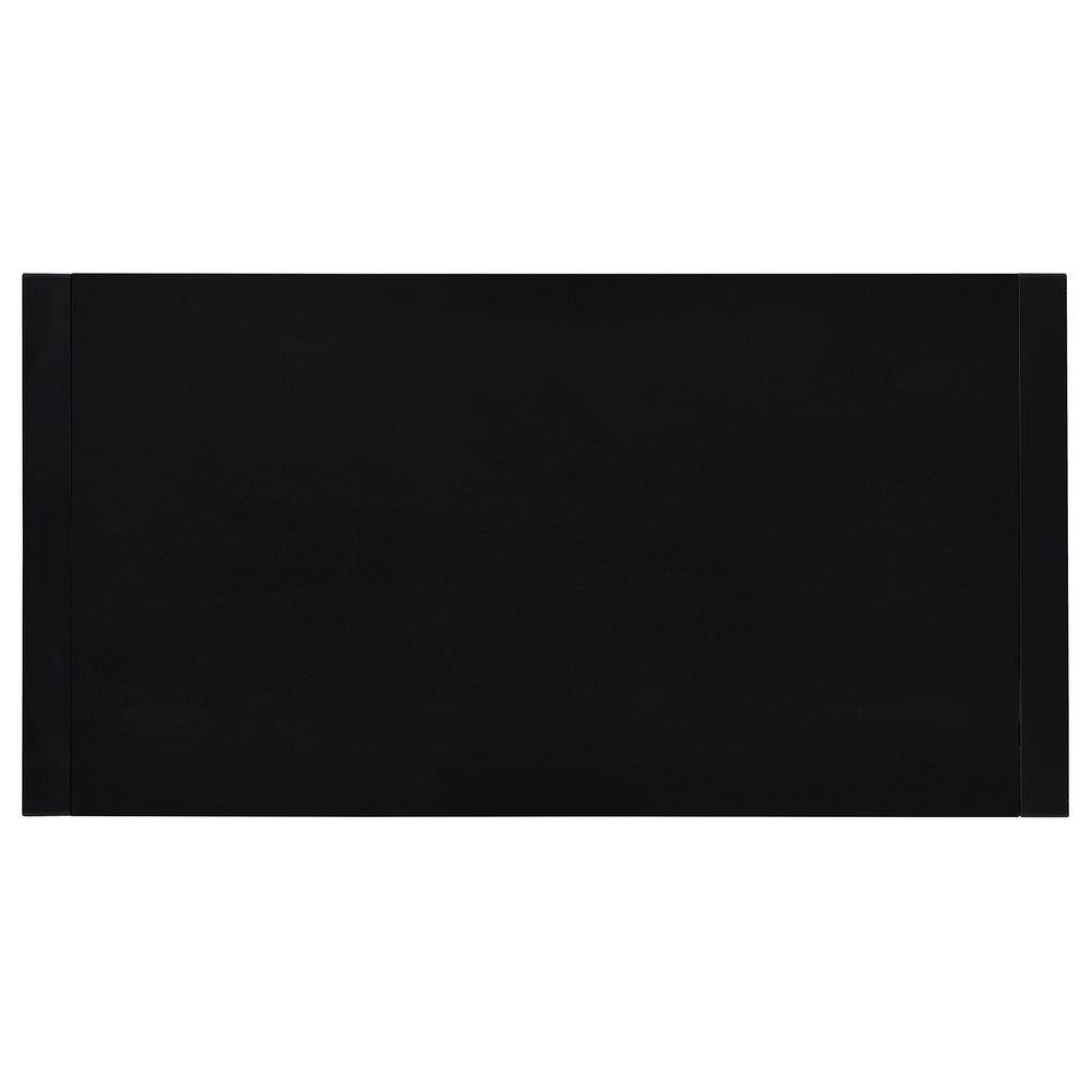 Black Wood Home Office Desk with Keyboard Tray and Shelf