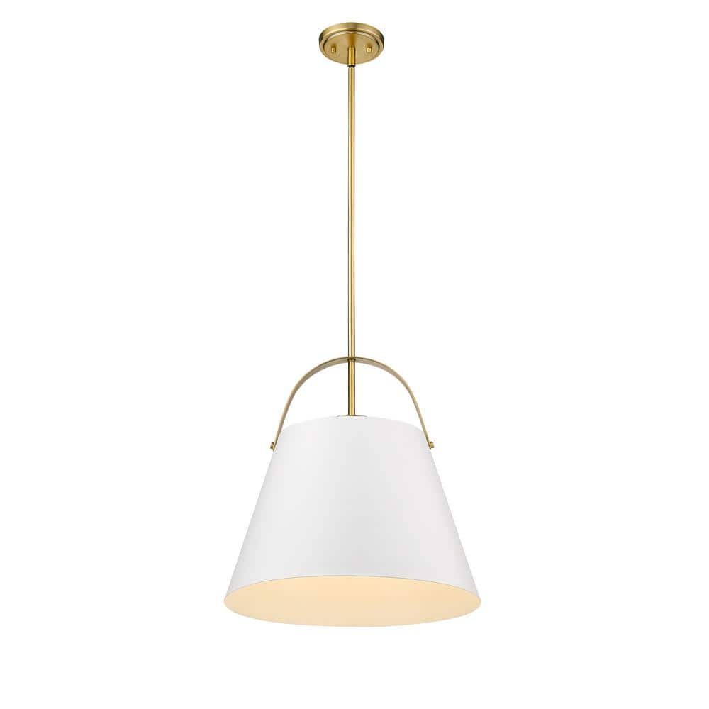 Matte Black and Glass 18" Industrial Pendant Light