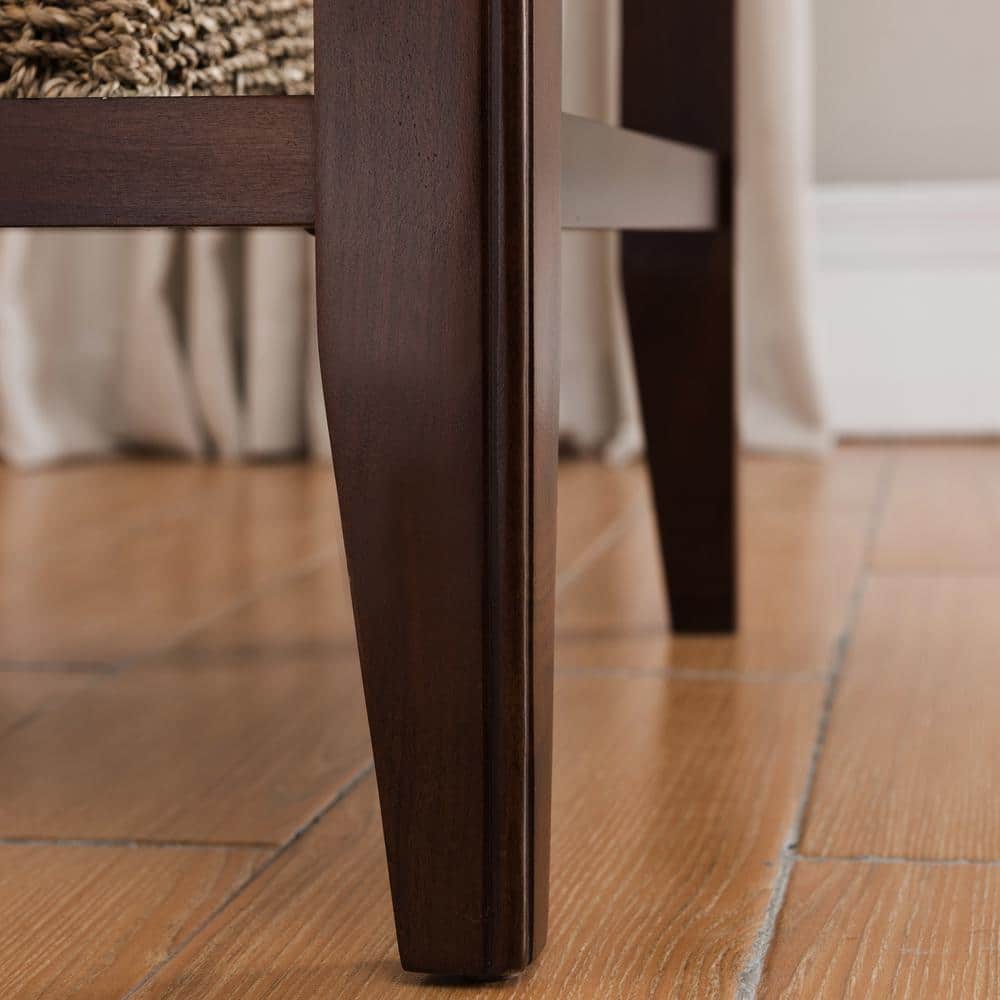 Laurent Chocolate Cherry Solid Wood End Table with Drawer and Shelf