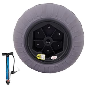 Beach Balloon Wheels, 15.7 in. Replacement Sand Tires, TPU Cart Tires for Kayak Dolly, Canoe Cart and Buggy, 2-Pack