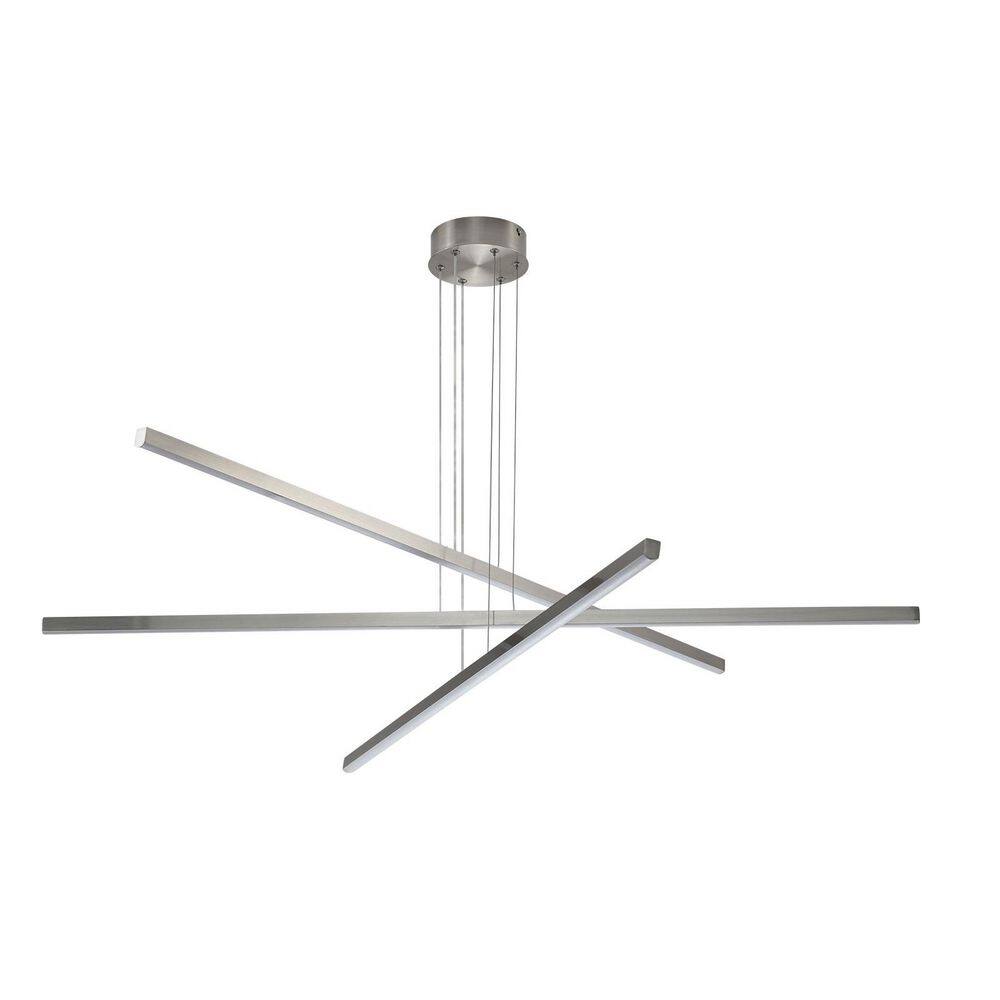 Light Pro 3-Light Geometric Integrated LED Chrome Chandelier Adjustable Hanging for Dining Room or Living Room price history on PriceWatchPro