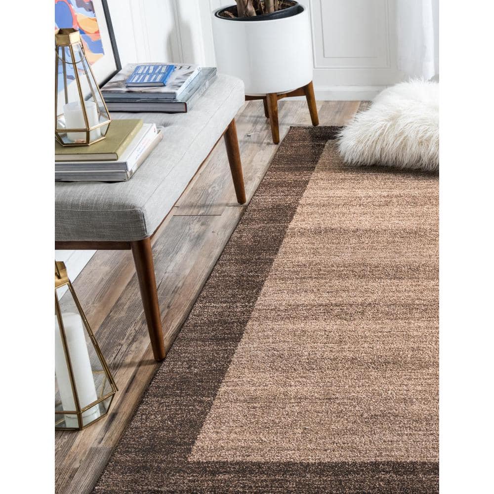 Beige Tufted Reversible Rectangular Stain-Resistant Rug, 2x3 ft