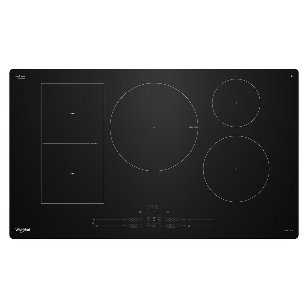36 in. 5-Elements Glass Top Induction Electric Cooktop in Black with Temp Cook Technology and Wipeclean Coating