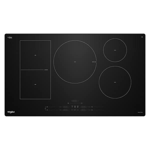 36 in. 5-Elements Glass Top Induction Electric Cooktop in Black with Temp Cook Technology and Wipeclean Coating