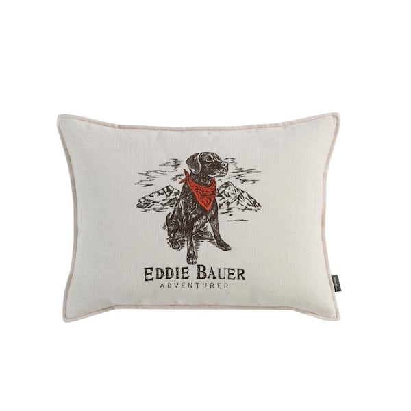 Eddie Bauer Adventurer Beige Microfiber 15 in. x 20 in. Breakfast Pillow Cover