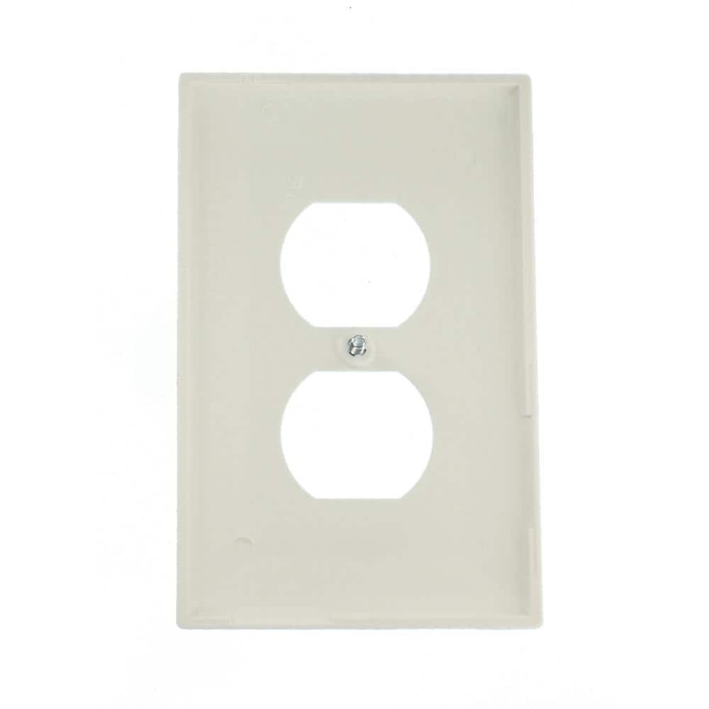 White Thermoplastic Nylon 1-Gang Duplex Wall Plate