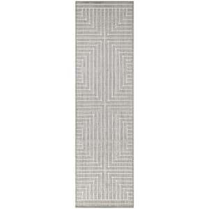 Avondale Grey  Doormat 2 ft. x 7 ft. Color Burst Indoor/Outdoor Area Rug