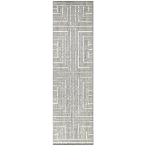 Avondale Grey  Doormat 2 ft. x 7 ft. Color Burst Indoor/Outdoor Area Rug