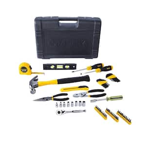 Home Tool Kit (65-Piece) and FATMAX 6 ft. x 1/2 in. Keychain Pocket Tape Measure