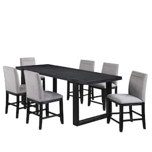 Yves 7pc Gray Counter Height Dining Set