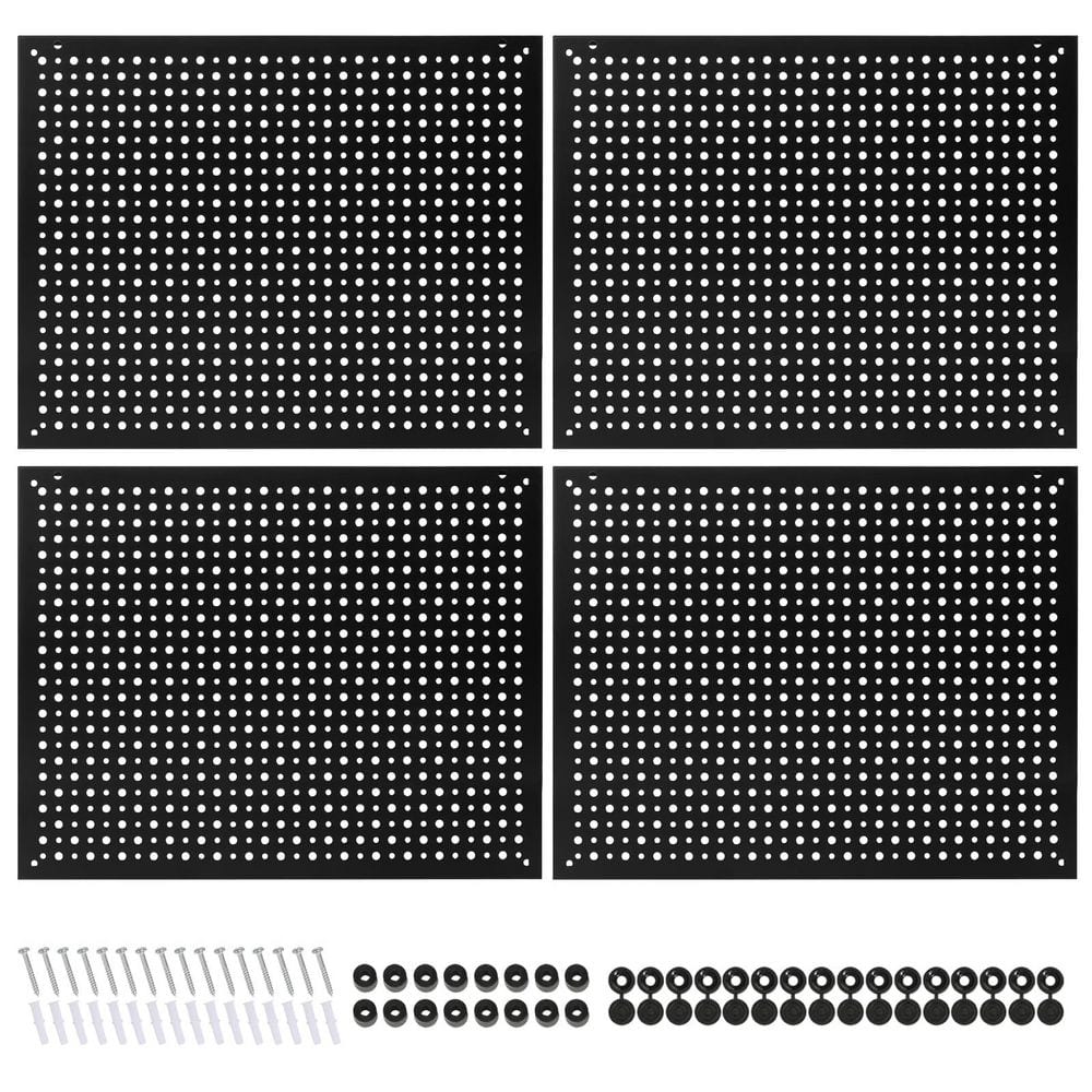 16 in. x 12 in. Heavy Duty Steel Pegboard Garage Organization Panels for Garage Tool Storage, Black (4-Pack) price history on PriceWatchPro