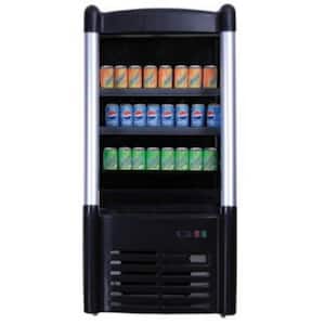 27.5 in. W 11 cu. ft. Commercial Open Air Refrigerator Merchandiser in Black