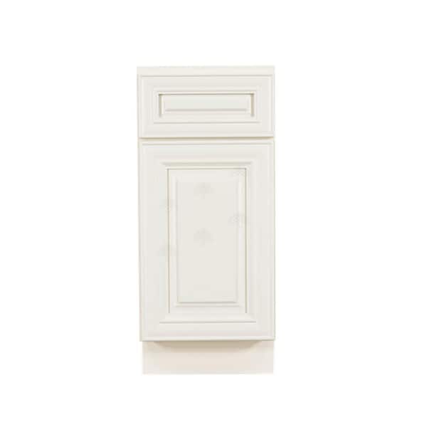 LIFEART CABINETRY Princeton Assembled 24 in. x 34.5 in. x 24 in. Base Cabinet with 2-Doors and 1-Drawer in Off-White