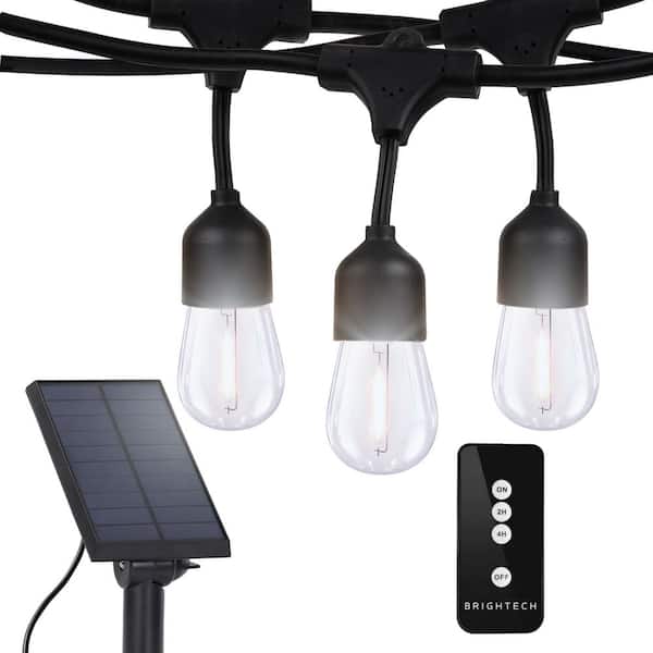 Ambience Pro 15-Light 48 ft. Remote Controlled Outdoor Solar Powered 1-Watt 3000K Soft White LED S14 Edison String light