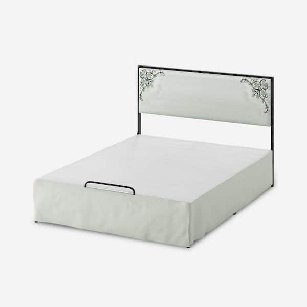 JAYDEN CREATION Nicky Modern 2 Piece King Bedroom Set with Metal Base-EMBROIDED