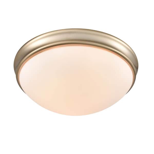 Millennium Lighting 14 in. 3-Light Modern Gold Flushmount