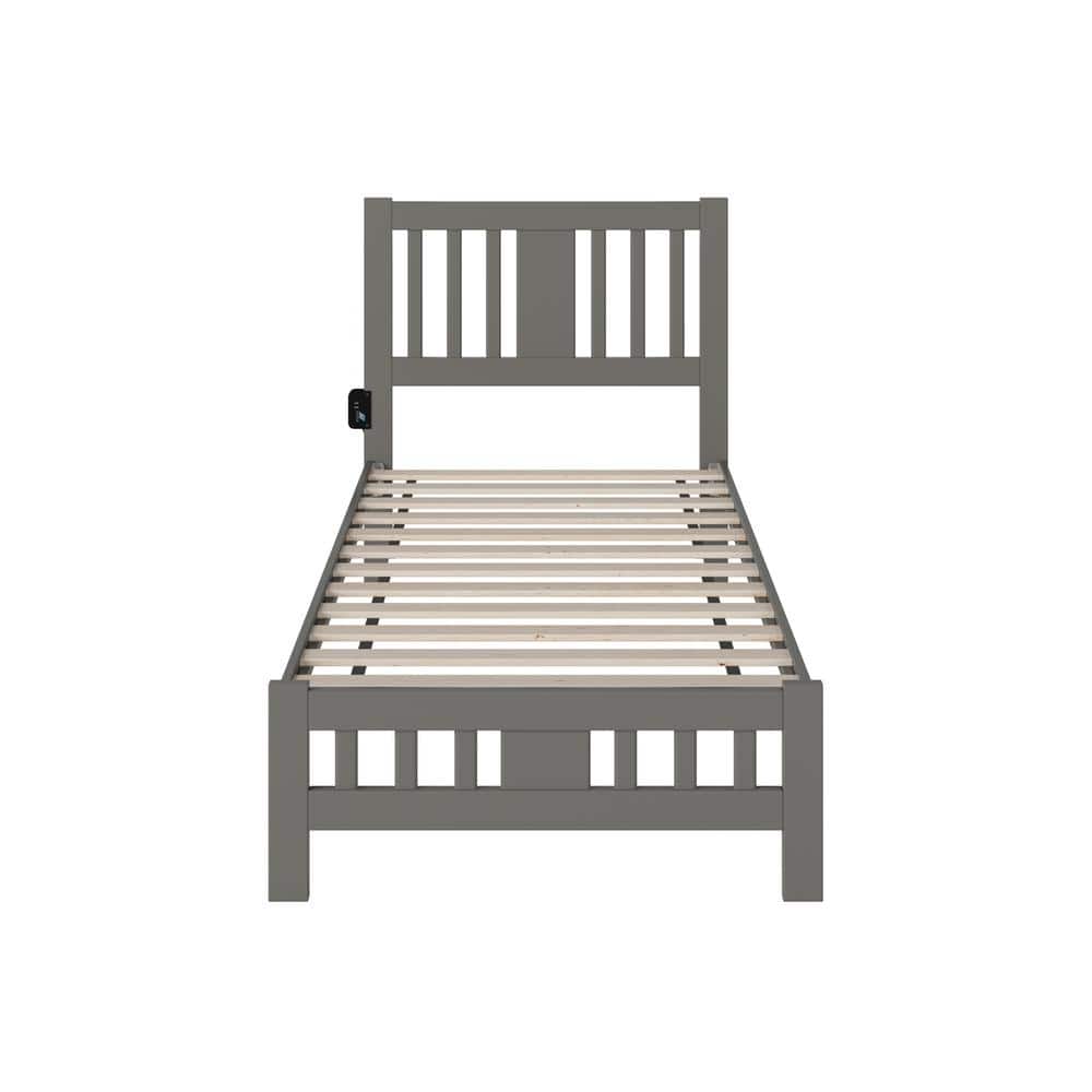 Tahoe Twin Wood Frame Platform Bed with Headboard