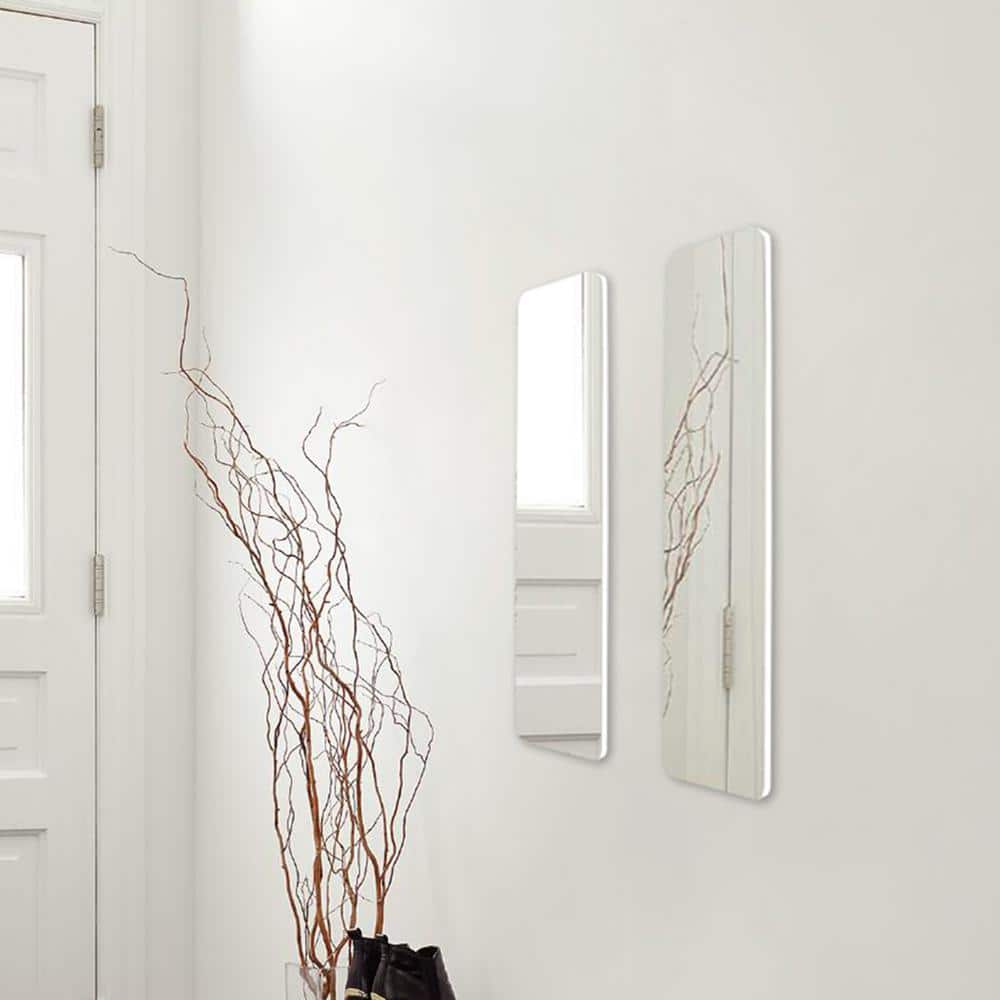 9.57 in. D x 33.07 in. W x 0.79 in. H Rectangular Frameless Mirror