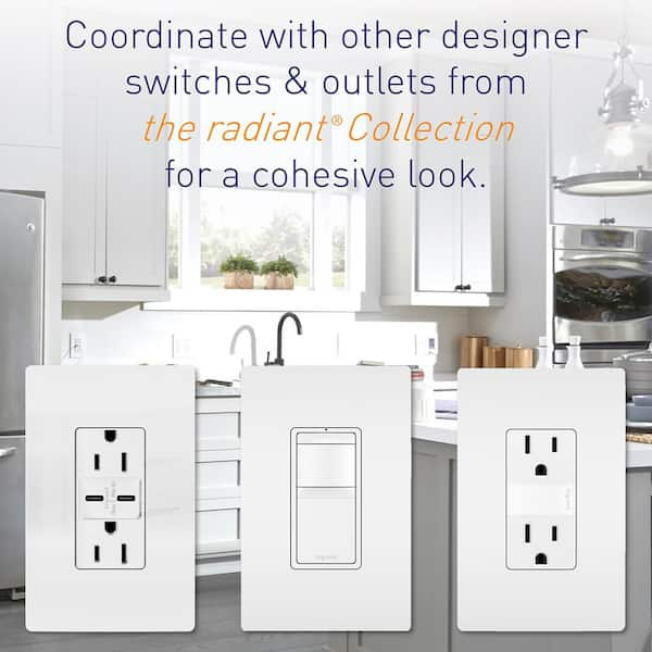 Radiant with Netatmo Easy 3-Way Decorator/Rocker Light Switch Kit in White