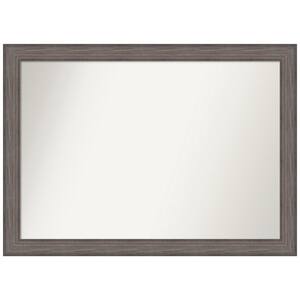 Medium Rectangle Distressed Brown Modern Mirror (36.25 in. H x 50.25 in. W)