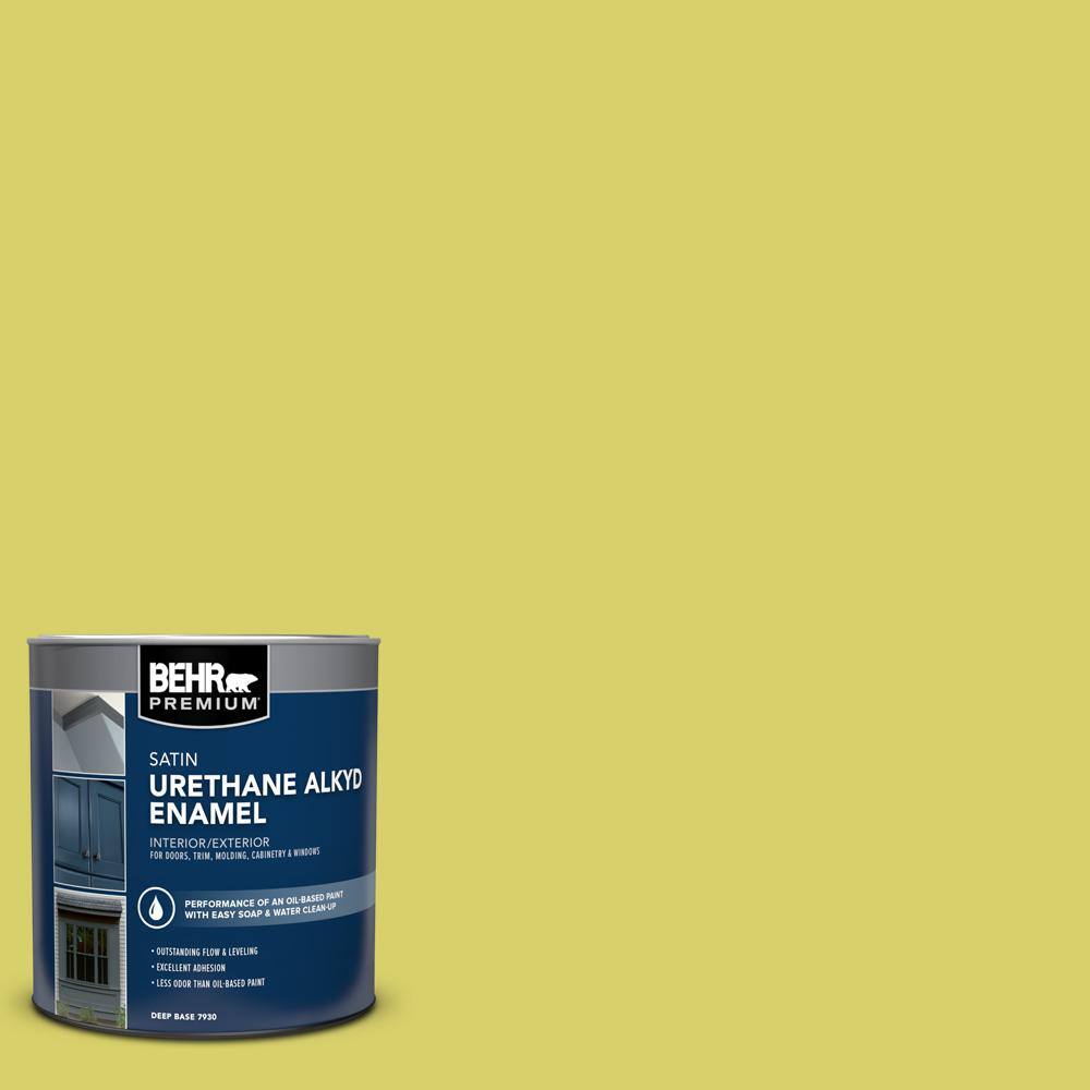 1 qt. #P340-4 Lime Tree Satin Enamel Urethane Alkyd Interior/Exterior Paint price history on PriceWatchPro