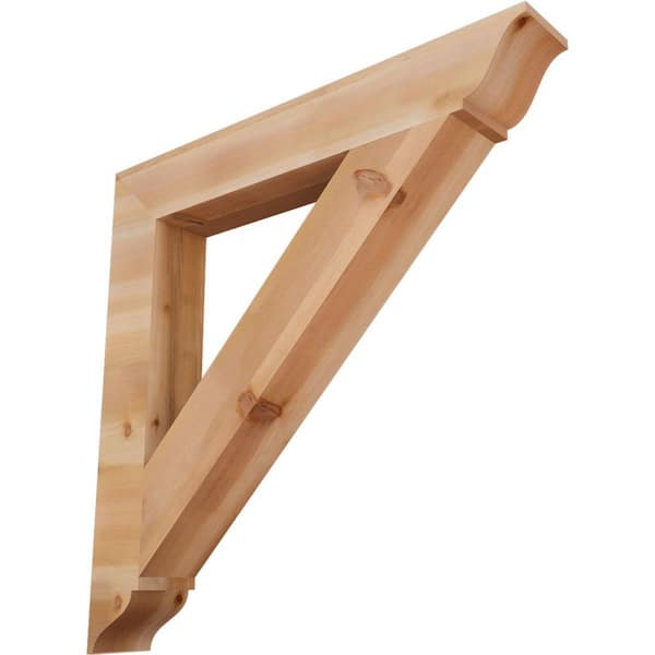 Ekena Millwork 5.5 in. x 42 in. x 42 in. Western Red Cedar Traditional Smooth Bracket