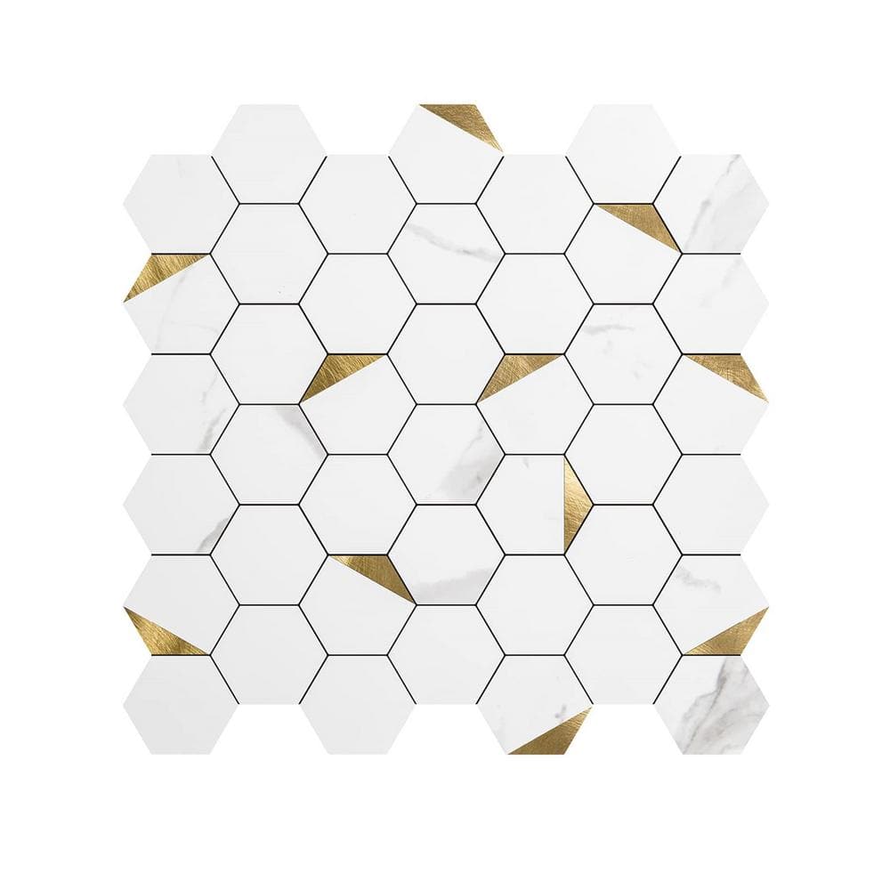 Seven Pieces Puzzle Hexagonal Diagram Hexagon Stock Vector