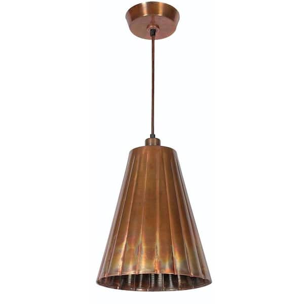 Kenroy Home Flute 1-Light Flamed Copper Pendant