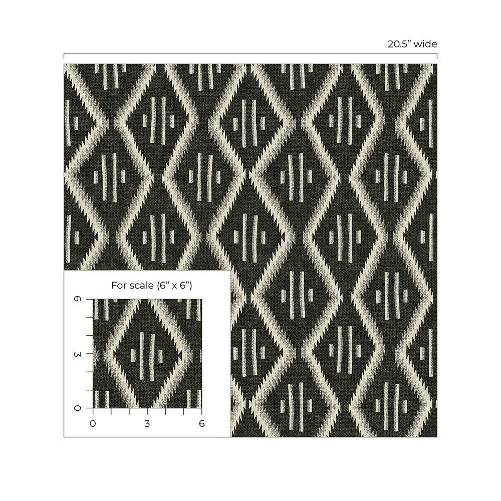 Noir Geometric Southwest Peel and Stick Wallpaper