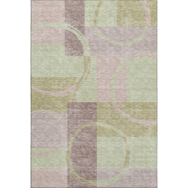 Addison Rugs Mayfield Premium Machine Washable Abstract AMF943 Blush 10 ft. x 14 ft. Area Rug
