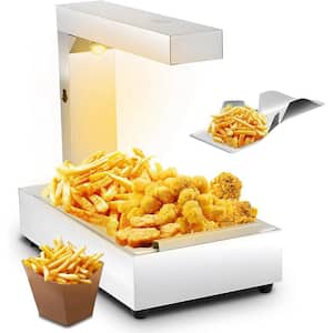 French Fry Food Warmer, 1000-Watt Commercial Fried Food Heat Lamp Countertop with Removable Drain Tray